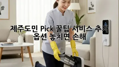 제주도민 Pick! 꿀팁🍯 서비스 추가 옵션, 놓치면 손해!